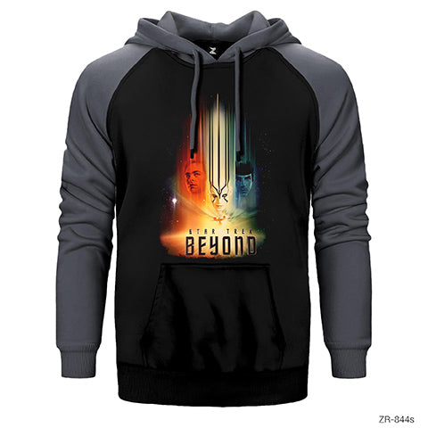 Star Trek Beyond Cover Çift Renk Reglan Kol Sweatshirt / Hoodie