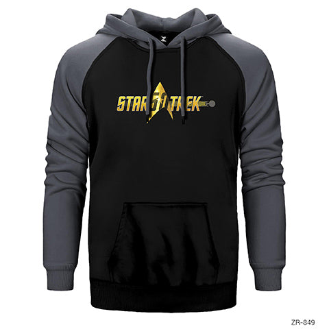 Star Trek 50nci Yıl 2 Çift Renk Reglan Kol Sweatshirt / Hoodie