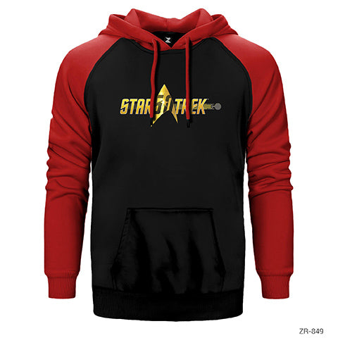 Star Trek 50nci Yıl 2 Çift Renk Reglan Kol Sweatshirt / Hoodie