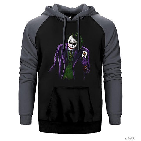 Joker Card 2 Çift Renk Reglan Kol Sweatshirt / Hoodie