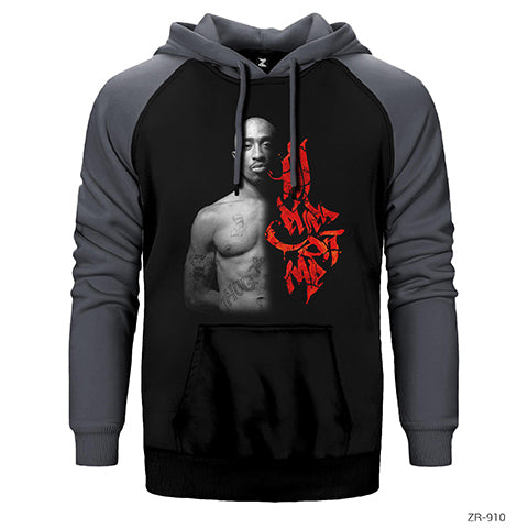 Tupac All Eyes On Me Çift Renk Reglan Kol Sweatshirt / Hoodie