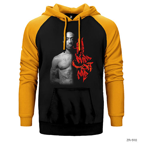 Tupac All Eyes On Me Çift Renk Reglan Kol Sweatshirt / Hoodie