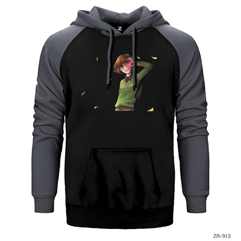 Chara Hearth Çift Renk Reglan Kol Sweatshirt / Hoodie