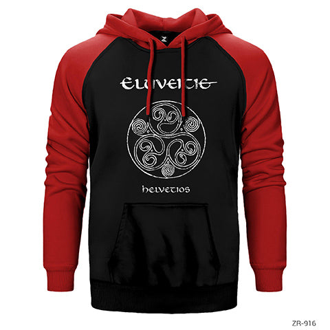 Eluveitie Helvetios Çift Renk Reglan Kol Sweatshirt / Hoodie