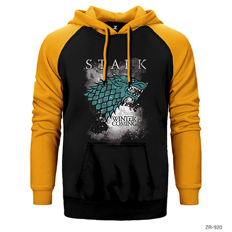 Game of Thrones Stark Sky Çift Renk Reglan Kol Sweatshirt / Hoodie
