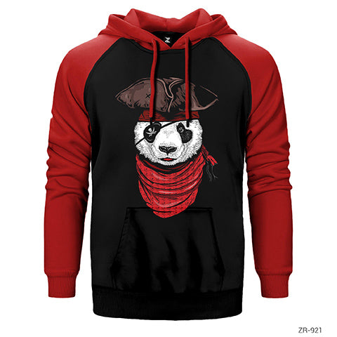 Panda Korsan Çift Renk Reglan Kol Sweatshirt / Hoodie