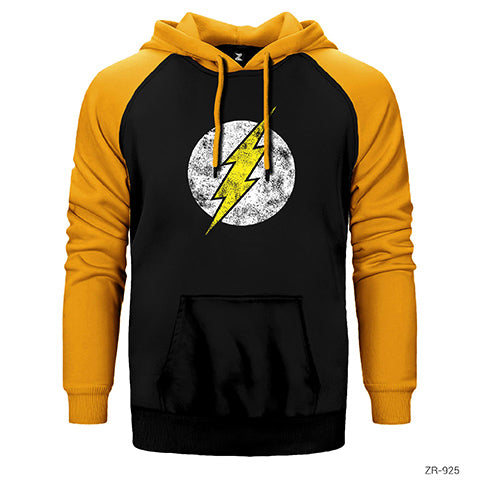 Flash Logo 2 Çift Renk Reglan Kol Sweatshirt / Hoodie