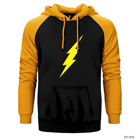 The Flash Lighting Çift Renk Reglan Kol Sweatshirt / Hoodie