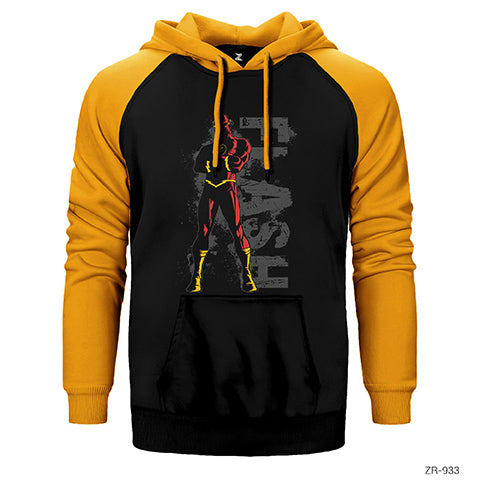 The Flash Grunge Çift Renk Reglan Kol Sweatshirt / Hoodie