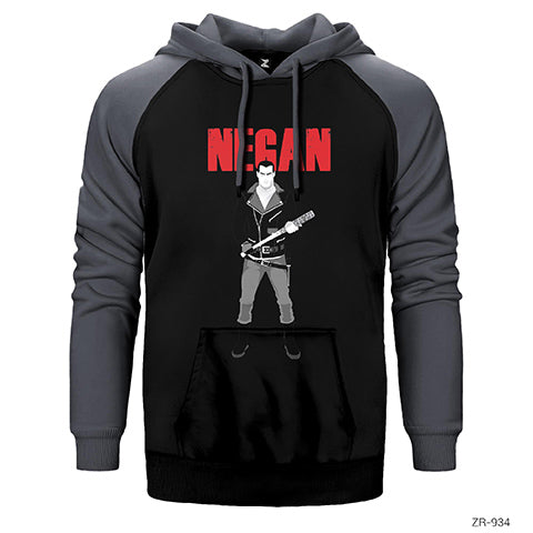The Walking Dead Negan Çift Renk Reglan Kol Sweatshirt / Hoodie