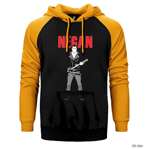 The Walking Dead Negan Çift Renk Reglan Kol Sweatshirt / Hoodie
