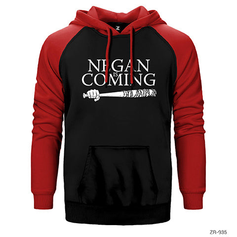 The Walking Dead Negan is Coming Çift Renk Reglan Kol Sweatshirt / Hoodie