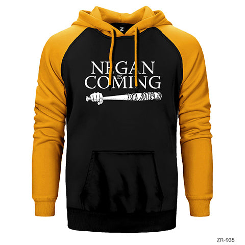 The Walking Dead Negan is Coming Çift Renk Reglan Kol Sweatshirt / Hoodie