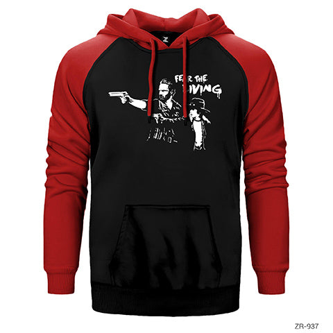 The Walking Dead Fiction Çift Renk Reglan Kol Sweatshirt / Hoodie