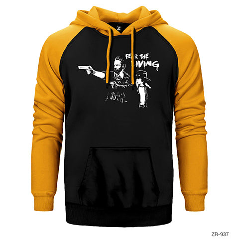 The Walking Dead Fiction Çift Renk Reglan Kol Sweatshirt / Hoodie