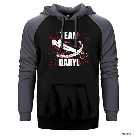 The Walking Dead Team Daryl Çift Renk Reglan Kol Sweatshirt / Hoodie