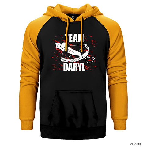 The Walking Dead Team Daryl Çift Renk Reglan Kol Sweatshirt / Hoodie