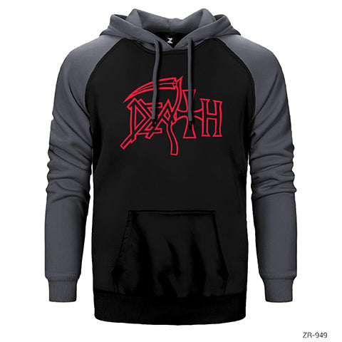 Death Çift Renk Reglan Kol Sweatshirt / Hoodie