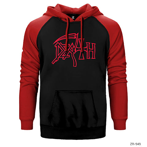 Death Çift Renk Reglan Kol Sweatshirt / Hoodie