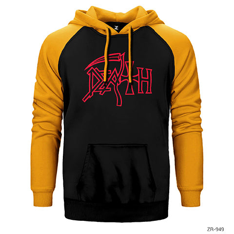 Death Çift Renk Reglan Kol Sweatshirt / Hoodie