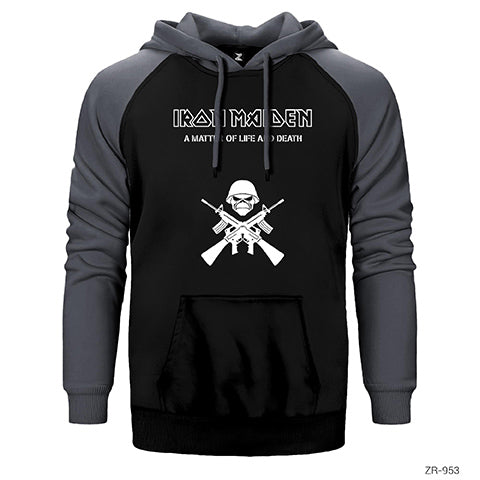 Iron Maiden Matter of Life Çift Renk Reglan Kol Sweatshirt / Hoodie