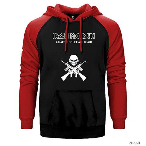 Iron Maiden Matter of Life Çift Renk Reglan Kol Sweatshirt / Hoodie