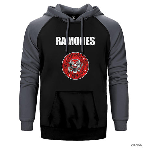 Ramones Çift Renk Reglan Kol Sweatshirt / Hoodie
