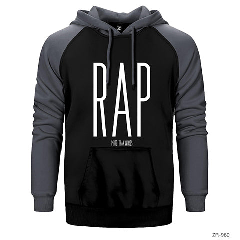 RAP Çift Renk Reglan Kol Sweatshirt / Hoodie