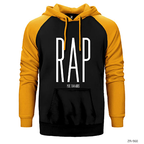RAP Çift Renk Reglan Kol Sweatshirt / Hoodie
