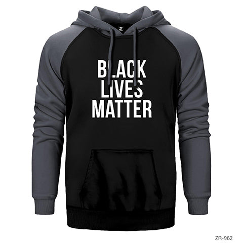 Black Lives Matter Çift Renk Reglan Kol Sweatshirt / Hoodie