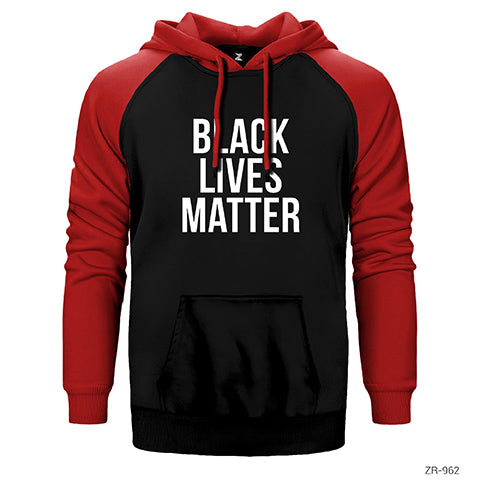 Black Lives Matter Çift Renk Reglan Kol Sweatshirt / Hoodie