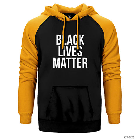Black Lives Matter Çift Renk Reglan Kol Sweatshirt / Hoodie