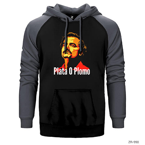 Narcos Plata O Plomo 3 Çift Renk Reglan Kol Sweatshirt / Hoodie