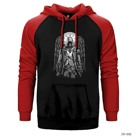 Assassins Creed Wing Çift Renk Reglan Kol Sweatshirt / Hoodie