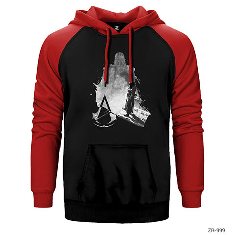 Assassins Creed Dark City Çift Renk Reglan Kol Sweatshirt / Hoodie