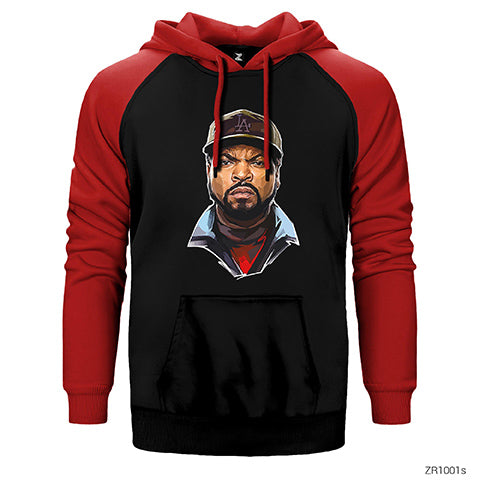 Ice Cube Çift Renk Reglan Kol Sweatshirt / Hoodie