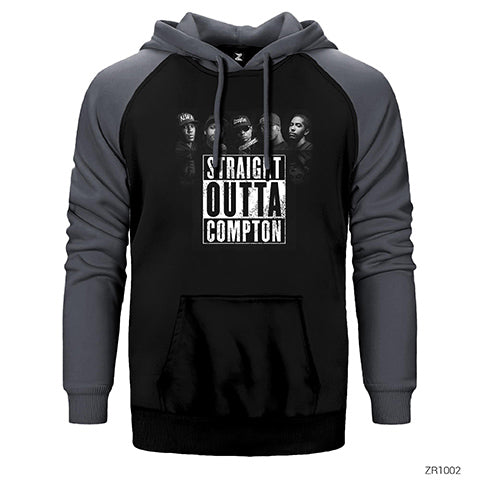 N.W.A Straight Outta Compton Çift Renk Reglan Kol Sweatshirt / Hoodie