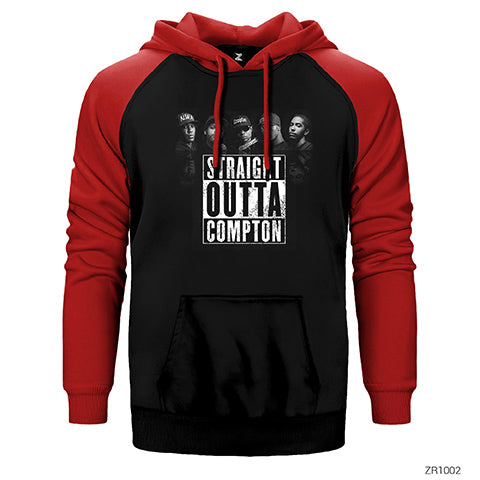 N.W.A Straight Outta Compton Çift Renk Reglan Kol Sweatshirt / Hoodie