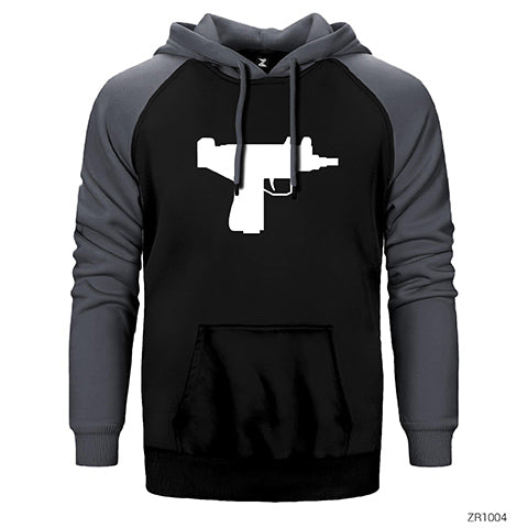 Uzi Çift Renk Reglan Kol Sweatshirt / Hoodie