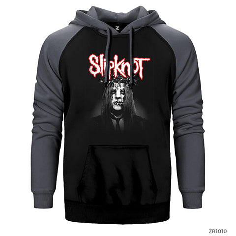 Slipknot Joey Jordison Çift Renk Reglan Kol Sweatshirt / Hoodie