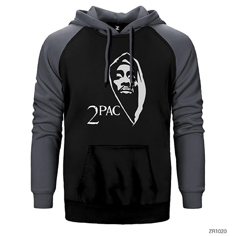 Tupac Shakur Life Çift Renk Reglan Kol Sweatshirt / Hoodie