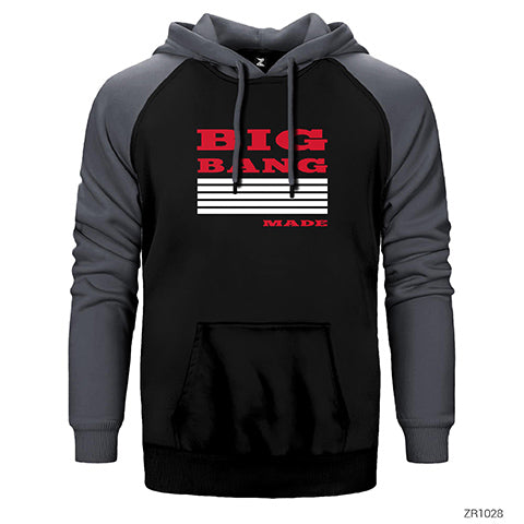 Big Bang Çift Renk Reglan Kol Sweatshirt / Hoodie