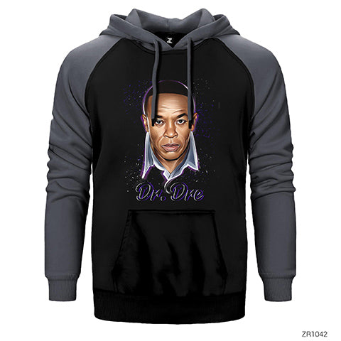 Dr Dre Digital Draw Çift Renk Reglan Kol Sweatshirt / Hoodie