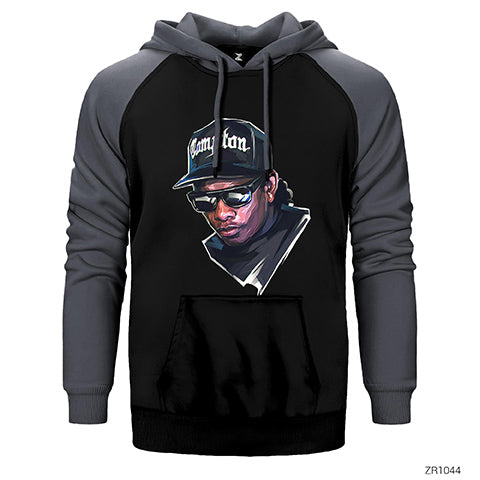 Eazy E Çift Renk Reglan Kol Sweatshirt / Hoodie