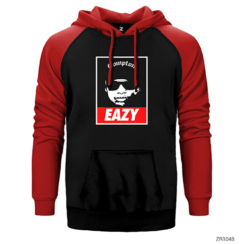 Eazy E Obey Style Çift Renk Reglan Kol Sweatshirt / Hoodie