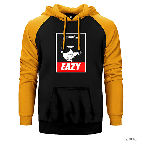 Eazy E Obey Style Çift Renk Reglan Kol Sweatshirt / Hoodie