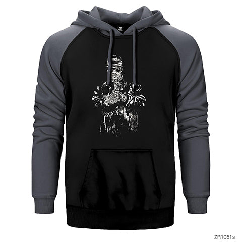 Eazy Zombie Çift Renk Reglan Kol Sweatshirt / Hoodie