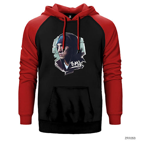 Eminem 8mil Çift Renk Reglan Kol Sweatshirt / Hoodie