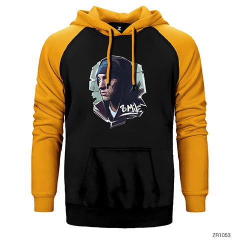 Eminem 8mil Çift Renk Reglan Kol Sweatshirt / Hoodie