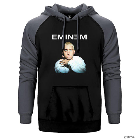 Eminem Cuff Çift Renk Reglan Kol Sweatshirt / Hoodie